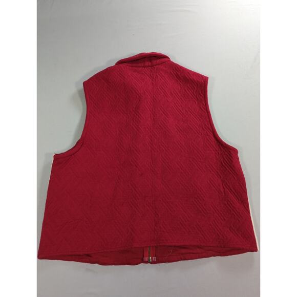 Vintage Paul Harris Santa Vest L Jingle Bells Quilted Christmas Holiday - Picture 8 of 8